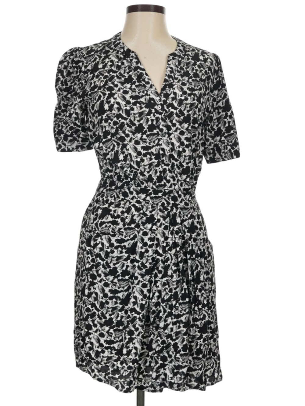 Madewell Button-Front Blouson Mini Shirtdress size 10,